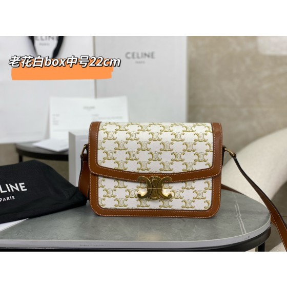 CELINE Medium Triumphal Arch Old Flower Tofu Bun 〰️ Model: 191242